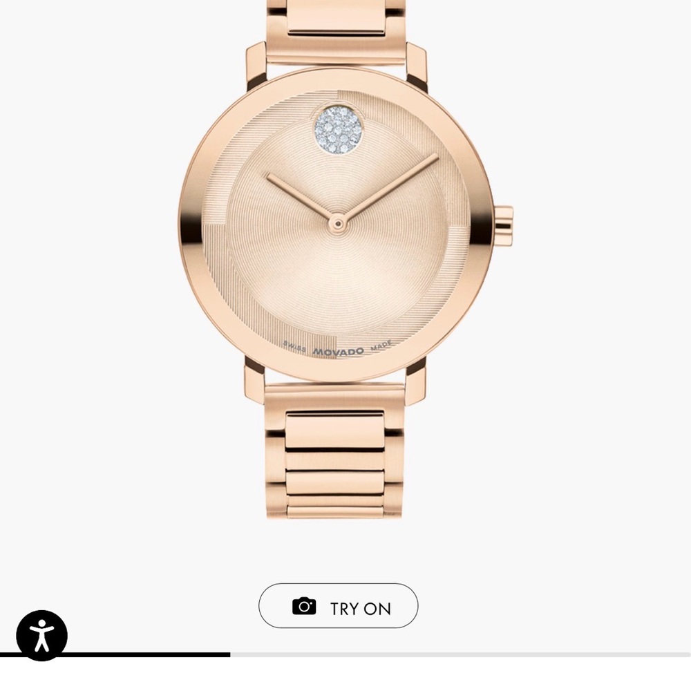 Movado Women's Rose Gold Watch with Diamond Accent